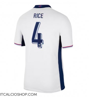 Inghilterra Declan Rice #4 Prima Maglia Europei 2024 Manica Corta
